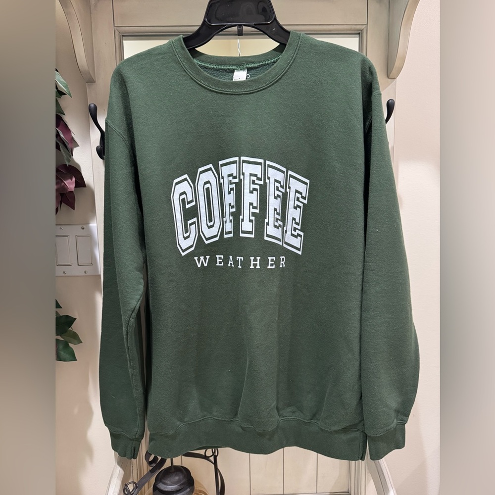 Wild melon, green coffee, weather sweatshirt, size M